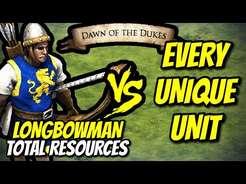 ELITE LONGBOWMAN vs EVERY UNIQUE UNIT (Total Resources) | AoE II: Definitive Edition