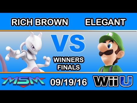 MSM 66 - Rich Brown (Mewtwo) Vs. eM | Elegant (Luigi, Mr. Game&watch) Winners Finals - Smash Wii U