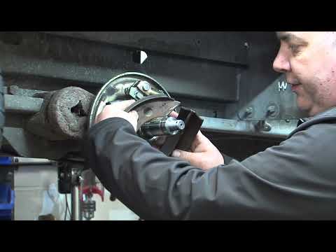 Fitting Al-ko brake shoes used on Alko & indespension Trailer axles fitted to caravans, brian james