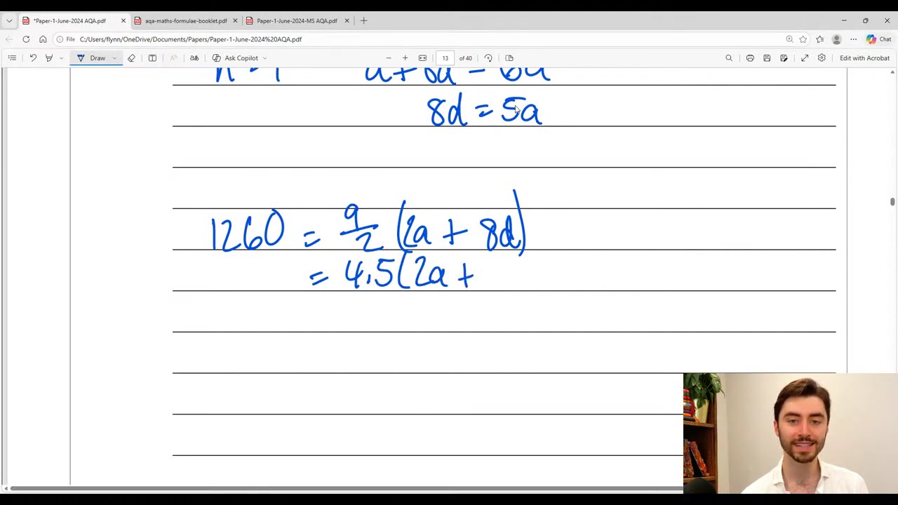AQA A-level Maths June 2024 Paper 1
