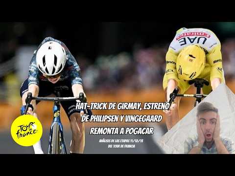Philipsen consigue la primera victoria, Girmay consigue un hat-trick y Vingergaard remonta a Pogacar