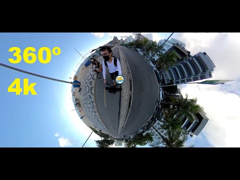Cycling in Leblon and Ipanema Sunset (360º 4K) - Pedalando no pôr-do-sol do Leblon até Ipanema, RJ