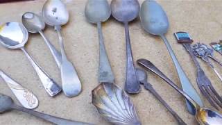 Treasure hunting in the cutlery drawer! How to pick Sterling Silver from plated junk