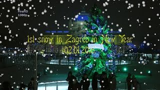 1st snow in Zagreb in New Year (02.01.2016.)