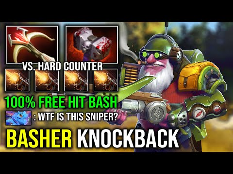How to Offlane Sniper 100% Free Hit Basher Knockback Max Range Deleted Hard Counter Dota 2