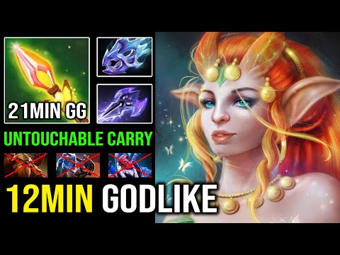 12MIN GODLIKE 1st Item Mage Slayer 1v5 Untouchable Offlane Carry Enchantress EZ 21Min GG Dota 2