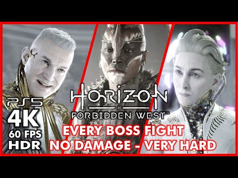 HORIZON FORBIDDEN WEST Every Boss Fight - No Damage [VERY HARD] [4K 60FPS PS5 HDR] - No Commentary