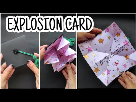 explosion card/pop out surprise card/congratulation card/graduation card/scrapbook ideas
