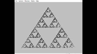 Sierpinski Triangle (Chaos Game algoritm - 10000 iterations) - ZX Spectrum - 20220201