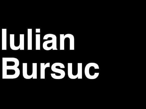 How to Pronounce Iulian Bursuc FC Dacia Chisinau Football Goal Penalty Kick Yellow Red Card Injury