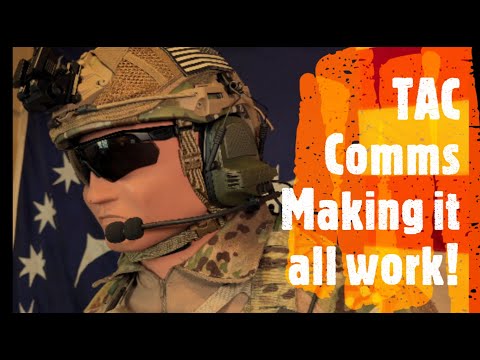 Tac Comms,  My setup!    Get your 4 parts to work together!      Radio, PTT, Headset, and Antenna!
