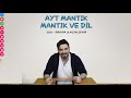 12. Sınıf  Mantık Dersi  Çok Anlamlılık AYT Mantık | 5. Bölüm: Mantık ve Dil Dönem boyunca bizlere; https://www.facebook.com/sosyalhocamm/ ... konu anlatım videosunu izle