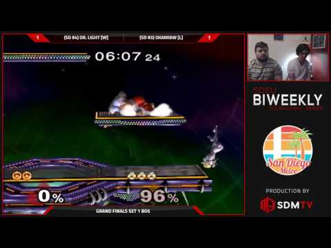 SDSU Biweekly 64 - Dr. Light (ICs) vs. OkamiBW (Sheik/Fox) - SSBM Grand Finals Set 1 - Smash Melee