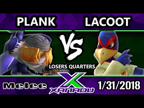S@X 239 Melee - Plank (Sheik) Vs. Lacoot (Falco) - Smash Melee Losers Quarters - SSBM