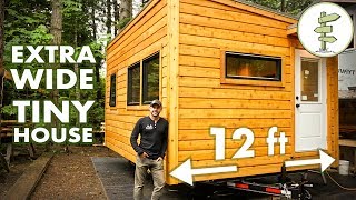Special 12 ft Wide Tiny House Feels Like a Real Home!  Full Tour
