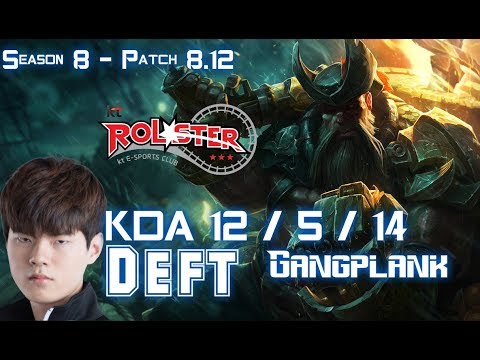 KT Deft GANGPLANK vs SWAIN Bot Lane - Patch 8.12 KR Ranked