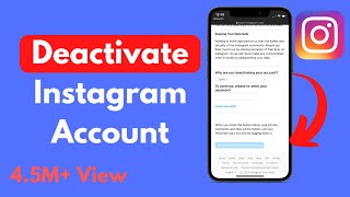How to Deactivate Instagram Account | Deactivate Your Instagram Account