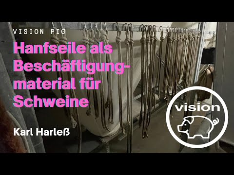 , title : 'Hanfseile als Beschäftigungsmaterial für Schweine'