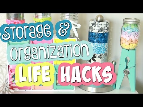 10 EASY Storage & Organization LIFE HACKS | SoCraftastic Video