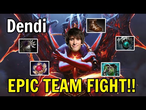 Dendi - Queen of Pain | 7.27c | Dota 2 Ranked Gameplay | EPIC TEAM FIGHT