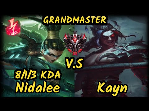JDG Flawless (NIDALEE) vs KAYN - 8/1/3 KDA JUNGLE GAMEPLAY - KR Ranked GRANDMASTER