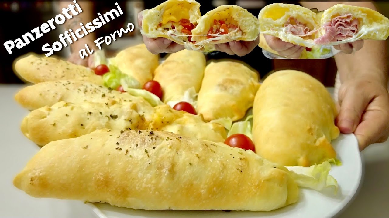 PANZEROTTI SOFFICI AL FORNO con Impasto Brioche salato