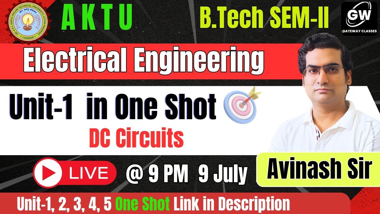 Unit-1: DC Circuits | One Shot Revision 🔥 | Electrical Engineering 💡