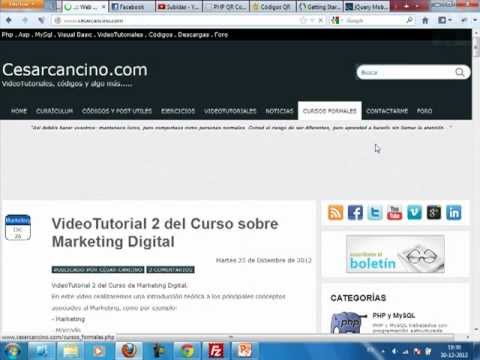 VideoTutorial 1 del Curso de Marketing Digital Introducción tipo de sitios web terminología web