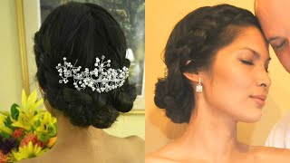 Beach Wedding/Dutch Crown Braid Hairstyle