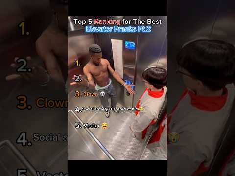 Ranking the best Elevator Pranks Pt.2 😂💯