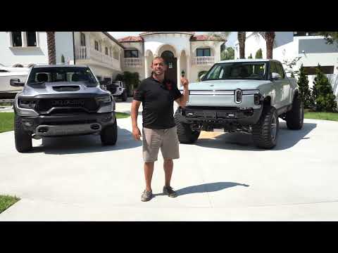 Ram TRX VS. Rivian R1T Review and Race