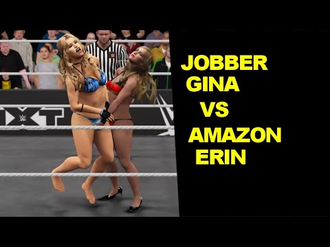 WWE 2K17 Jobber Gina vs Amazon Erin - Submission Match