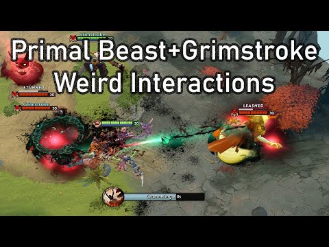 Dota 2 Primal Beast Grimstroke Interaction