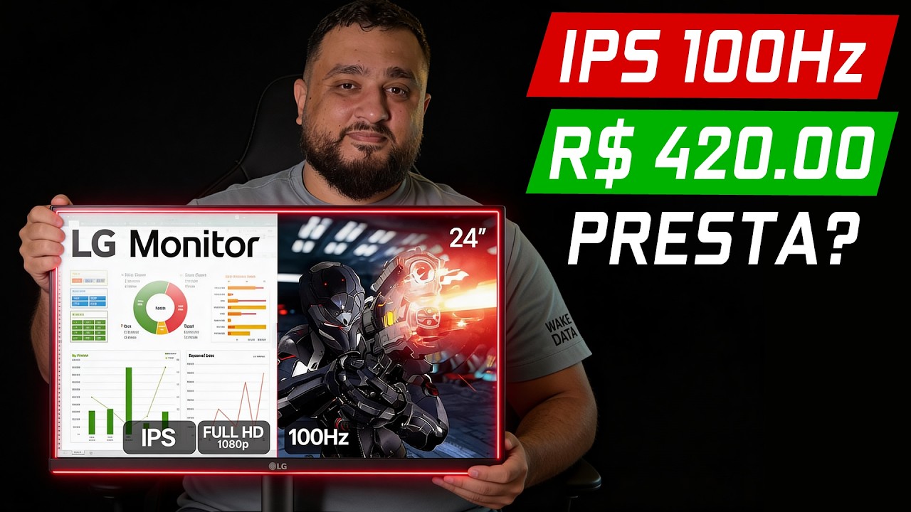 Miniatura da avaliação em vídeo de Monitor LG 24MS500-B 24 Polegadas IPS Full HD 100Hz