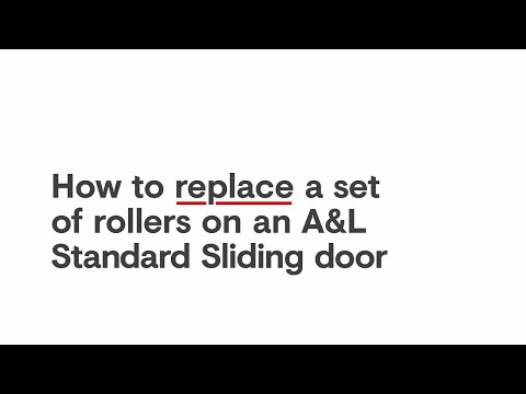 Part of a video titled How to replace a set of rollers on an A&L Standard Sliding Door - YouTube