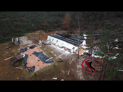 Significant Tornado Damage in Sawyerville Alabama 2022