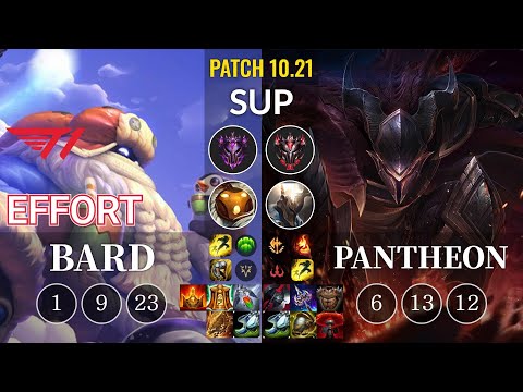 T1 Effort Bard vs Pantheon Sup - KR Patch 10.21