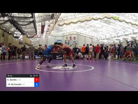2018 UWW Cadet And U23 Nationals/U23 Freestyle 97 Consi-Semis - Kyle Gentile (LVWC) Vs. Malik McDo
