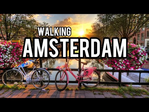 🇳🇱 4K Walking in Amsterdam 2022 Walk Tour, Start: Amsterdam Centrum, Netherlands