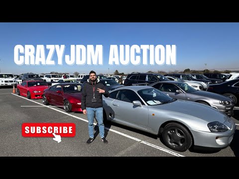 The biggest JDM car auction Ive ever seen! GTR's, Porsche, Lambos, Supras!