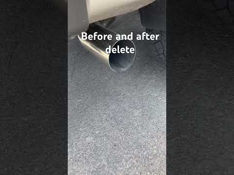 Before and after lmm Duramax 4 inch pipe delete #truck #exhaust #loud