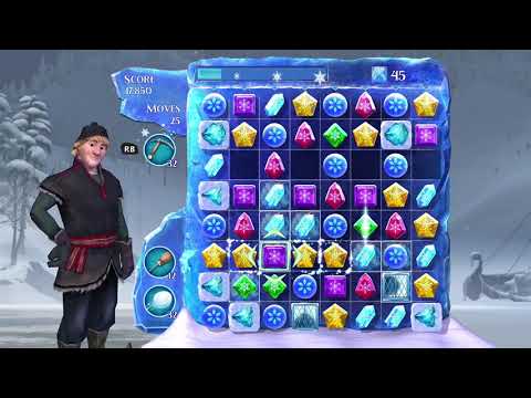 Frozen Free Fall: Snowball Fight Level 242 Walkthrough, No Power Ups