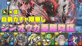 【パズドラガチャ縛り】無課金でも部位破壊！ハンター詰めまくりパーティでジンオウガ亜種降臨！【ゆっくり実況】part.105