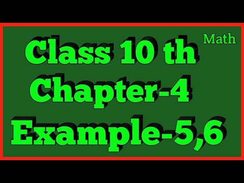 Example 5,6 Chapter 4 (Quadratic Equation) Class 10th Math