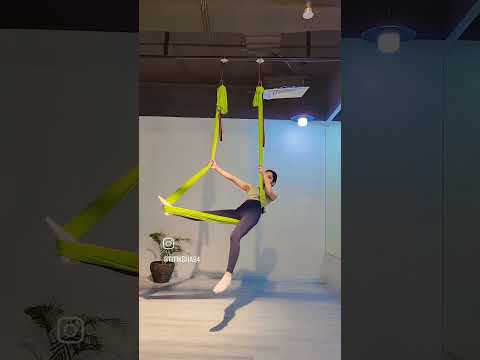 Aerial Yoga for beginners.