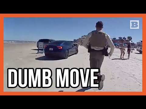 "That Was Stupid" Officer Arrests, Scolds Young Driver for Speeding on Beach
