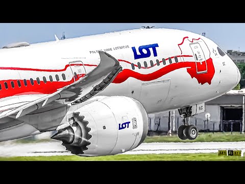 ✈️ 120 CLOSE UP AIRCRAFT TAKEOFFS & LANDINGS 🇵🇱 WARSAW Chopin Airport Plane Spotting POLAND
