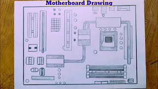 Motherboard drawing/Motherboard drawing easily/Computer motherboard drawing