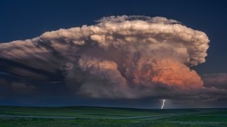 A STORM OF COLOR Time Lapse - Isolated Supercell, tornado, rainbow and lightning storm