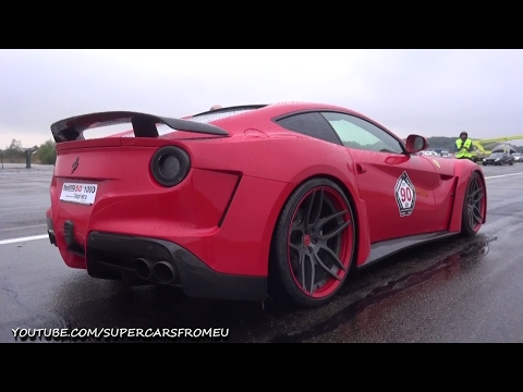Ferrari F12 Novitec N Largo   LOUD REVS and Accelerating!